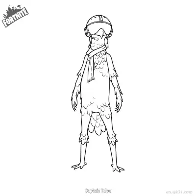 Free printable Captain Talon 02 Coloring Page - Free PDF Printable Fortnite Coloring Sheets coloring page